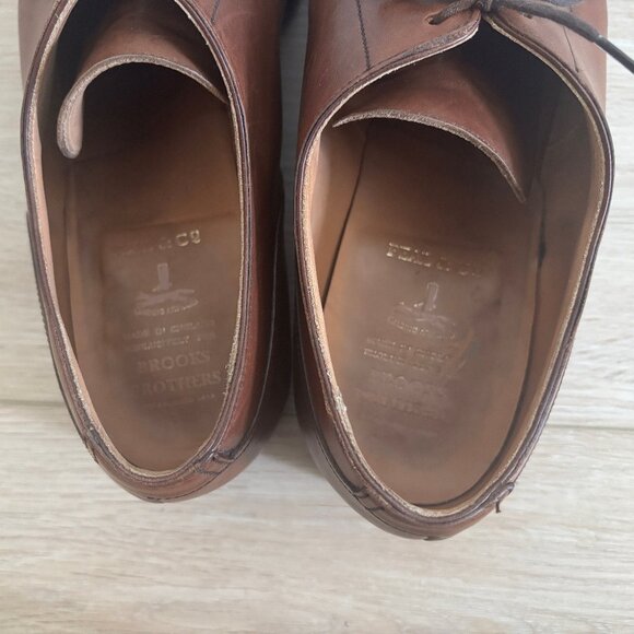$1200 Peal & Co Crockett & Jones Brown Leather Split Toe Derby Shoes US 10.5 - Picture 3 of 12